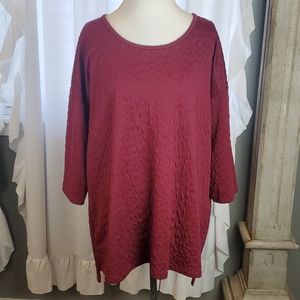 CJ BANKS TEXTURED TUNIC TOP SIZE 1X